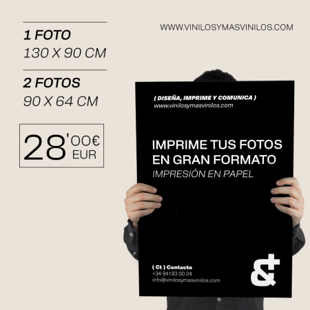 Póster Personalizado de Gran Formato | Impresión en Papel Mate de 250g | Vinilos &+ Vinilos