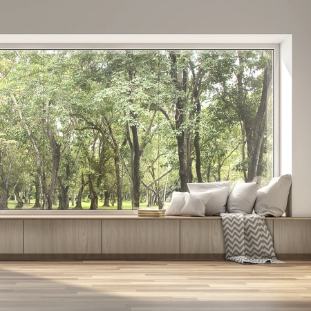 Vista mockup del vinilo Ribera Ash Cream aplicado a una superficie efecto madera